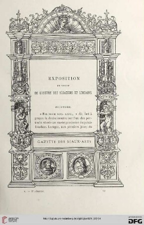 2. Pér. 10.1874: Exposition en faveur de l'œuvre des Alsaciens et Lorrains, [1] : peinture