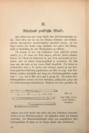 III. Allerhand praktische Winke.