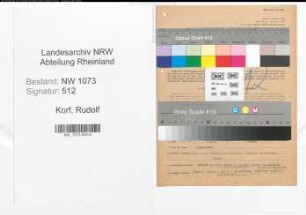 Entnazifizierung Rudolf Korf , geb. 11.05.1891 (Lehrer)