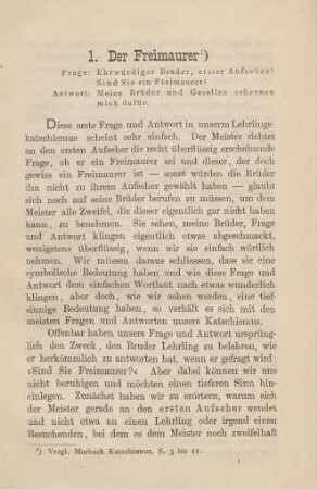1. Der Freimaurer