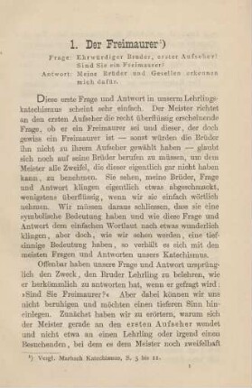 1. Der Freimaurer