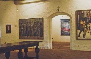 Ausstellung: Fächer Stormarner Künste: Schloss Reinbek: Gemälde "Kriegsgefangene" von Harald Duwe