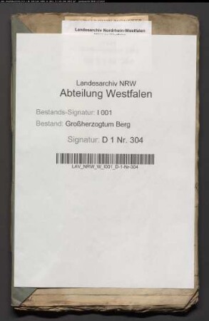 Anfertigung der korporellen und inkorporellen Domänenetats der Renteien Cappenberg und Werne