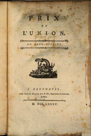 Prix De L'Union : En Deux Parties
