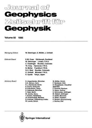 60: Journal of geophysics