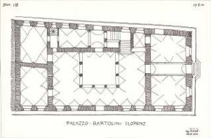 Eckert, Georg; München; Studienarbeiten - Pal. Bartolini in Florenz (Grundriss)