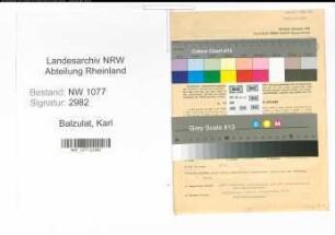 Entnazifizierung Karl Balzulat , geb. 25.03.1887 (Polizist)