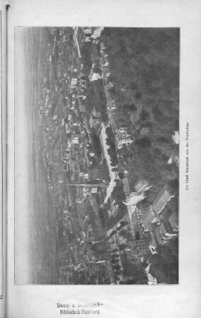 Die Stadt Wandsbek aus der Vogelschau.