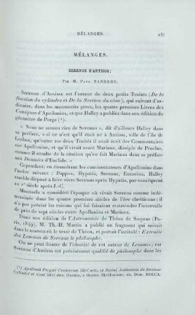 Mélanges.