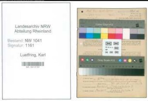 Entnazifizierung Karl Luetfring , geb. 06.12.1911 ()