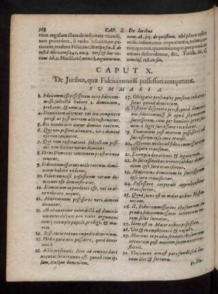 Caput X. De Juribus, quae Fideicommissi possessori competunt