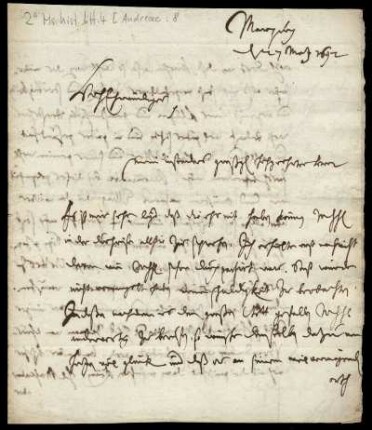 Brief von Samuel Andreae an Friedrich Lucae