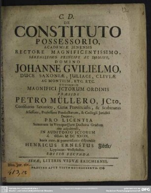 De Constituto Possessorio