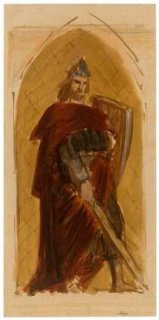 Studie zu einem stehenden Ritter
