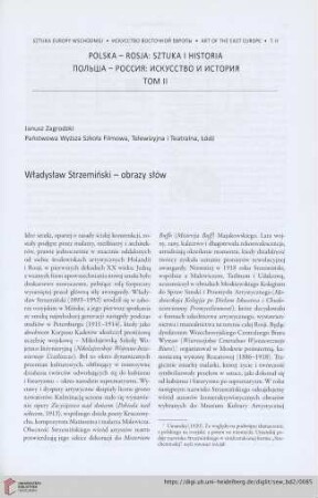 Władysław Strzemiński – obrazy słow