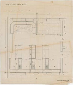 Grund, Peter; Bad Vilbel; Ernst Reuter Schule - Lehrküche (Grundriss)