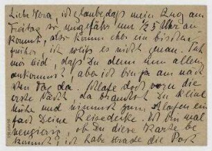 Postkarte von Elfriede Hausmann an Vera Hausmann. Jershöft