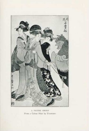 A figure group. From a colour print by Utamaro