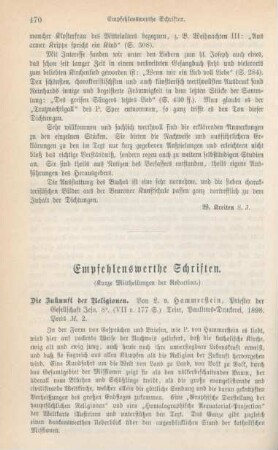 470-478 Empfehlenswerthe Schriften