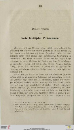 Einiges Wenige über vaterländische Ortsnamen