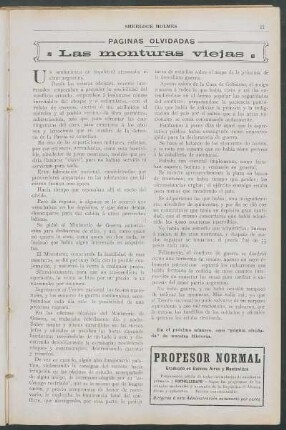 Paginas olvidadas - Las monturas viejas