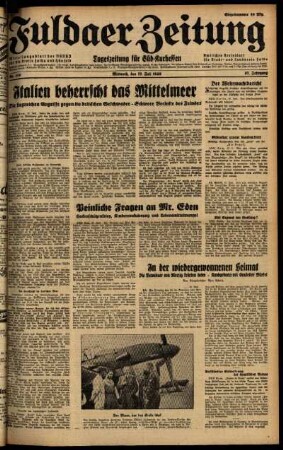 Ausgabe vom Mittwoch, den 17. Juli 1940.