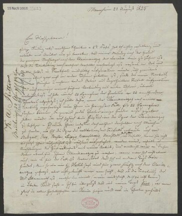 Brief an B. Schott's Söhne : 23.08.1825