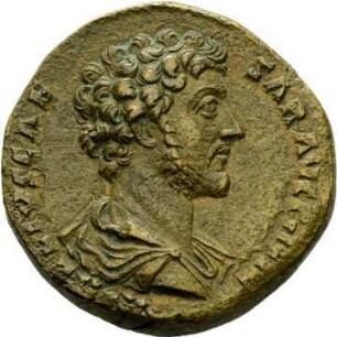 Sesterz (Bronzemünze) für Marc Aurel als Caesar