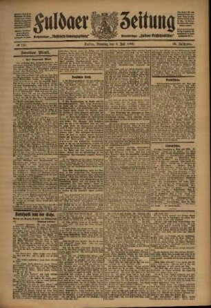 Zweite Ausgabe vom Dienstag, den 06. Juli 1909.