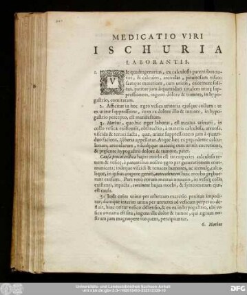 Medicatio Viri Ischuria Laborantis.