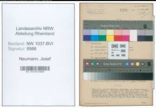 Entnazifizierung Josef Neumann , geb. 16.07.1890 (Kaufmann)