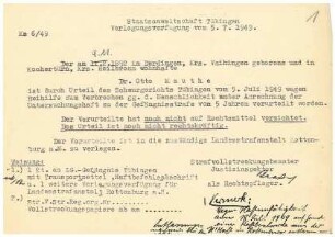 Dr. Otto Mauthe - Korrespondenz betreffend Gnadengesuch und Haftaufschub - Blatt 01-08