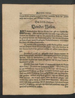 Der XXII. Discurs. Von der Nasen.