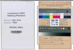 Entnazifizierung Maria Michiels , geb. 14.08.1908 ()