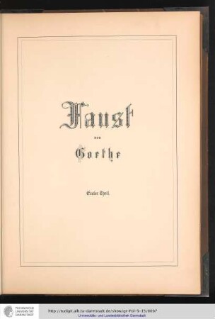 Faust von Goethe Erster Theil