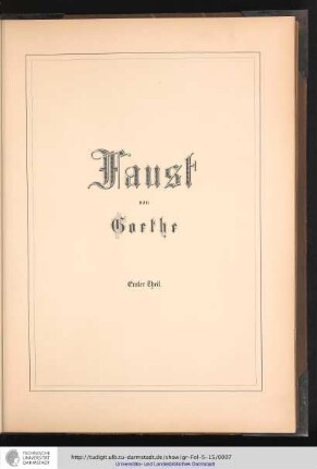 Faust von Goethe Erster Theil