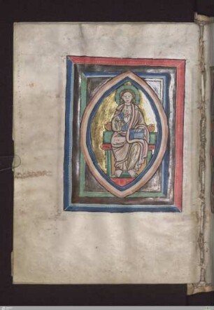 Miniatur: Christus, thronend, in Mandorla