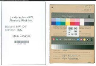 Entnazifizierung Johanna Stein , geb. 05.09.1912 (Angestellte)