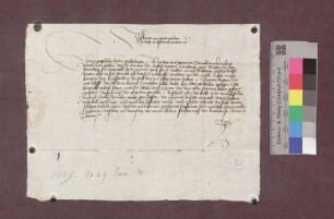 Herzog Albrecht von Österreich schreibt an den Abt von St. Gallen wegen eines über Lehen der Veste Schneeburg abzuhaltenden Mannengerichts.