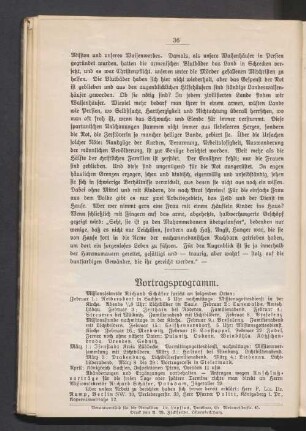 Vortragsprogramm
