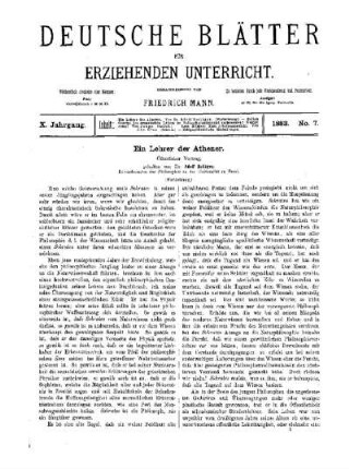 Ein Lehrer der Athener : (Fortsetzung)