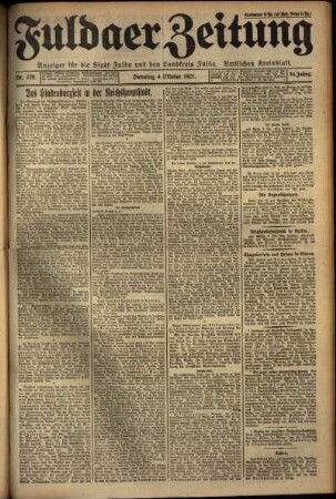 Ausgabe vom Dienstag, den 04. Oktober 1927.