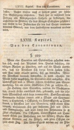 LXVII. Kapitel. Von den Executionen.
