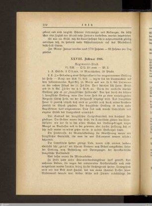 XXVIII. Februar 1916