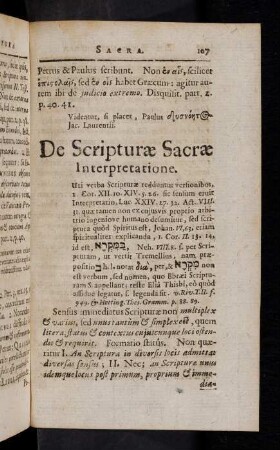107-116, De Scripturae Sacrae Interpretatione.