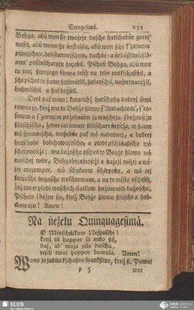 Na ṅeżelu Quinquagesimȧ