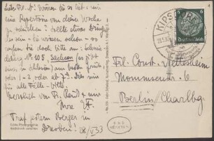 Evelin Faltis (1890-1937) Nachlass: Briefe von Evelin Faltis an Constanze Nettesheim - BSB Ana 526.A.I. Nettesheim, Const.