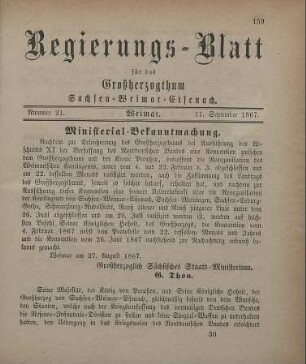 Nr. 21 : 11. September 1867
