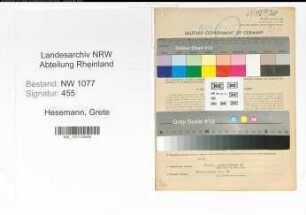 Entnazifizierung Grete Hesemann , geb. 27.08.1901 ()