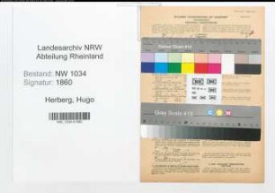 Entnazifizierung Hugo Herberg , geb. 31.08.1900 (Stabsfeldwebel)